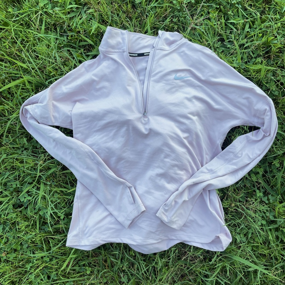 Nike Dry Fit Running 1/4 Zip Pink Small